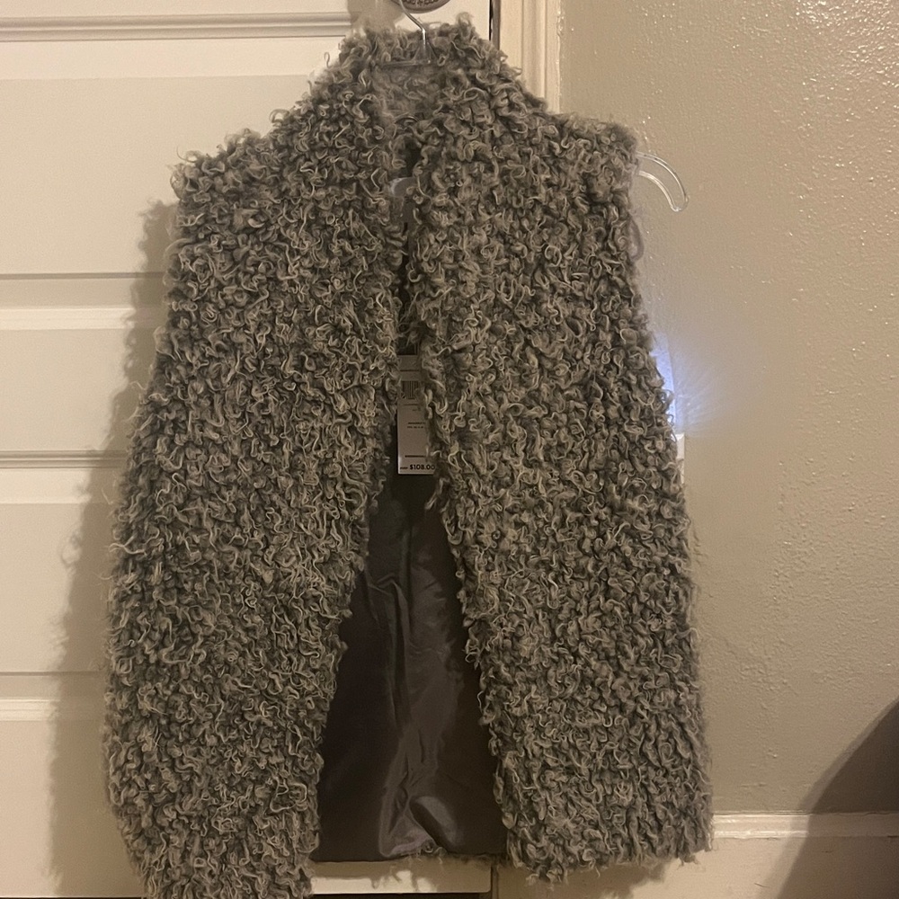 BCBGeneration Gray Textured Vest